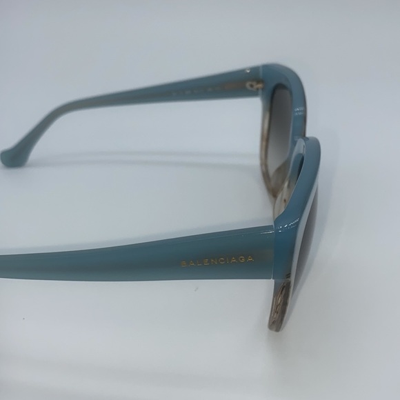 Balenciaga Sunglasses BA 0015 Light Blue/Gradient Brown Lenses - Picture 9 of 11